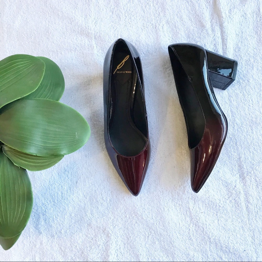 SOLD Brian Atwood Pointed Toe Pumps Heel Ombre - Picture 2 of 6
